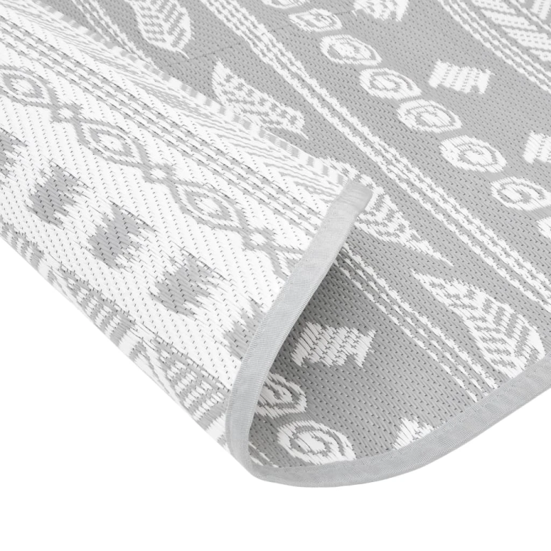 vidaXL āra paklājs, DIA200 cm, ARAKIL pelēks, PP