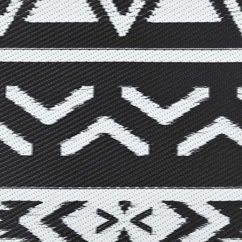 vidaXL āra paklājs, DIA200 cm, ARAKIL melns, PP