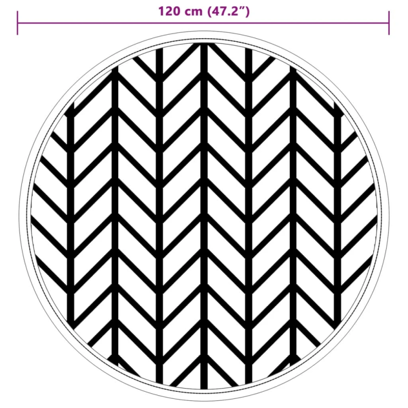 vidaXL āra paklājs, DIA120 cm, ARAKIL pelēks, PP