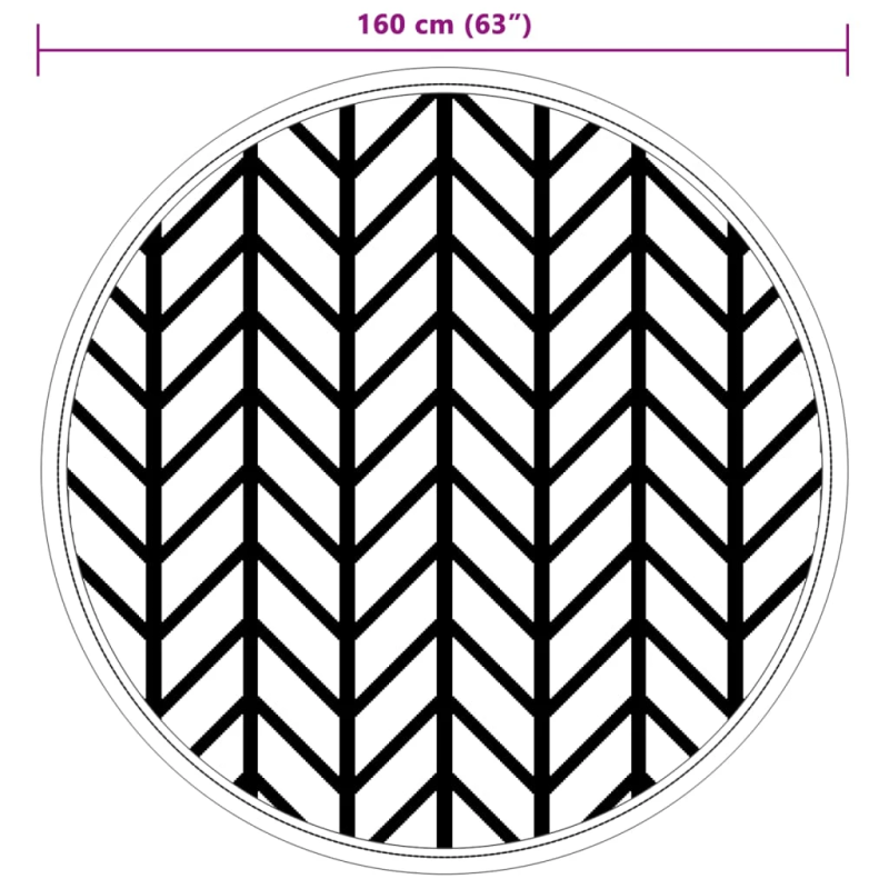 vidaXL āra paklājs, DIA160 cm, ARAKIL pelēks, PP