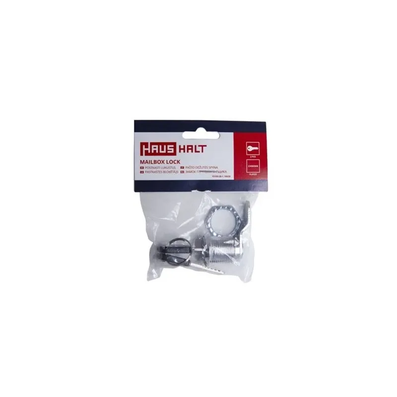 Slēdzene Haushalt YS103-20-1, sudraba krās., 20 mm x 19 mm
