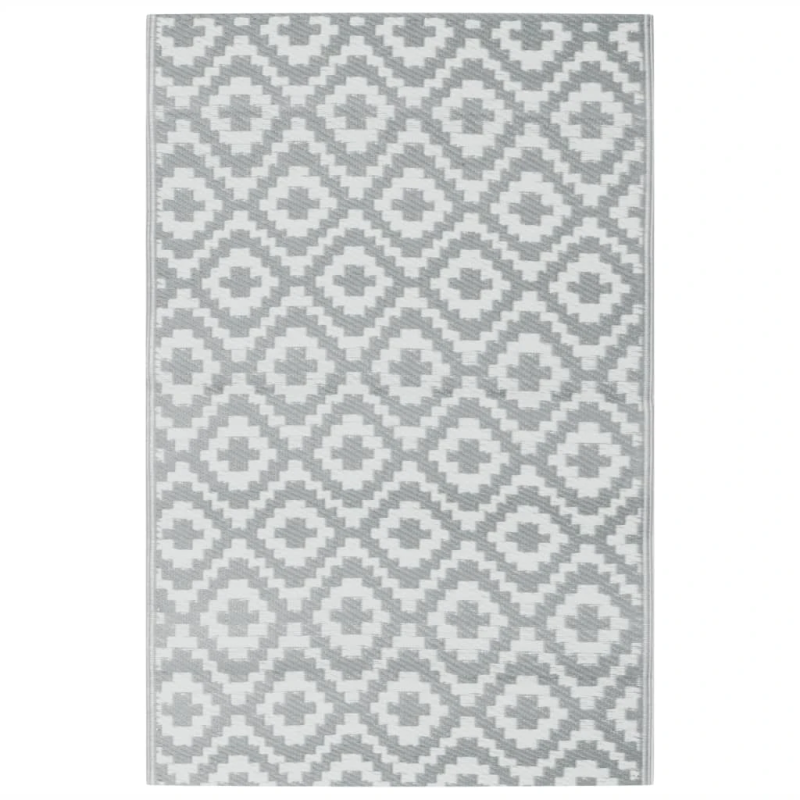 vidaXL āra paklājs, 190x290 cm, ARAKIL pelēks PP