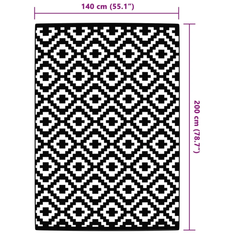 vidaXL āra paklājs, 140x200 cm, ARAKIL pelēks PP