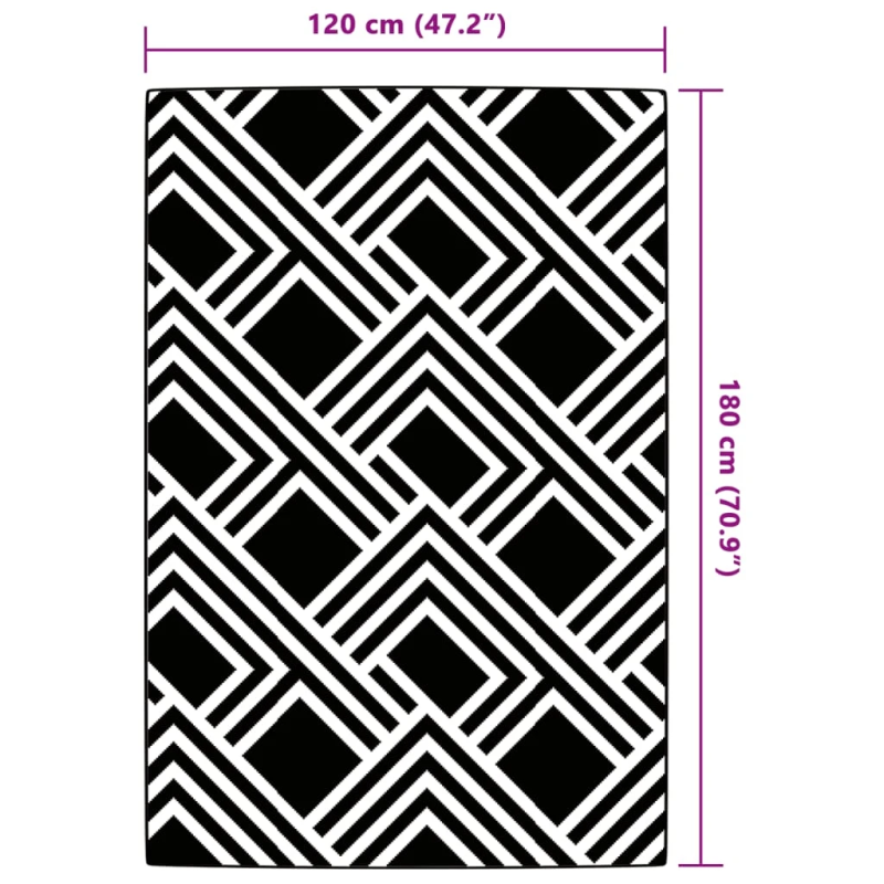 vidaXL āra paklājs, 120x180 cm, ARAKIL pelēks PP