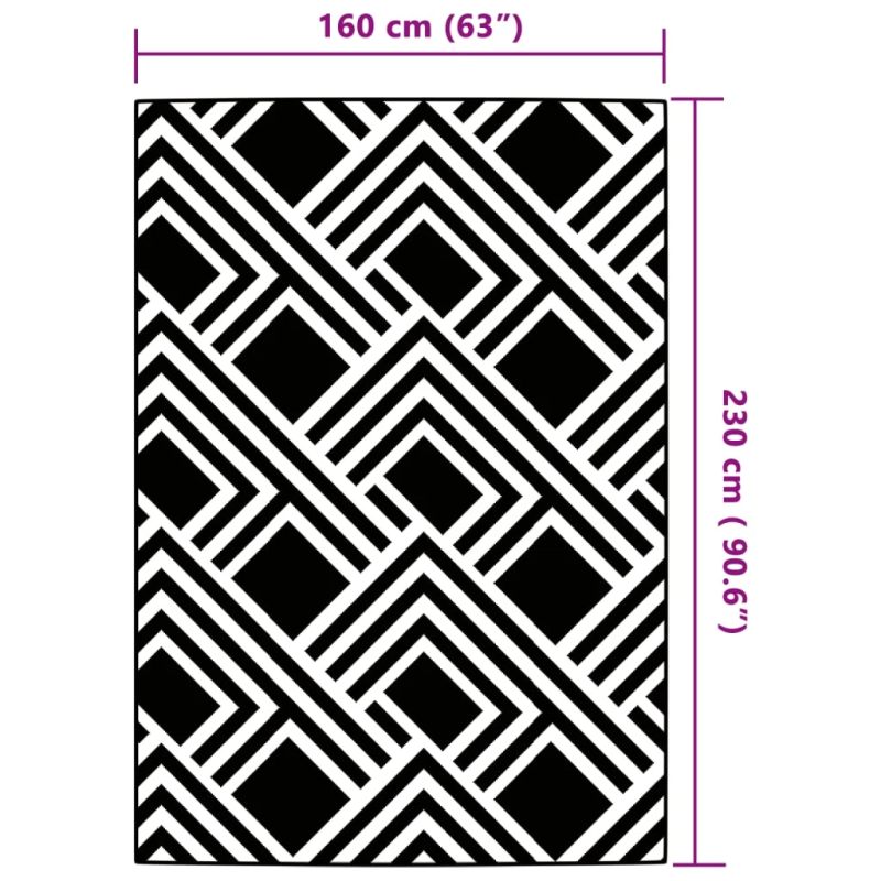 vidaXL āra paklājs, 160x230 cm, ARAKIL pelēks PP