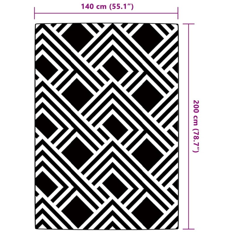 vidaXL āra paklājs, 140x200 cm, ARAKIL pelēks PP