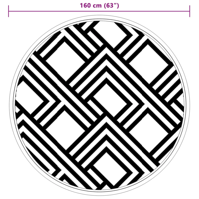 vidaXL āra paklājs, DIA160 cm, ARAKIL pelēks, PP