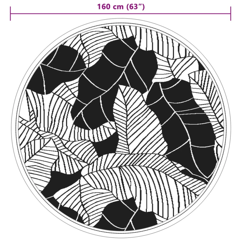 vidaXL āra paklājs, DIA160 cm, ARAKIL zaļš PP