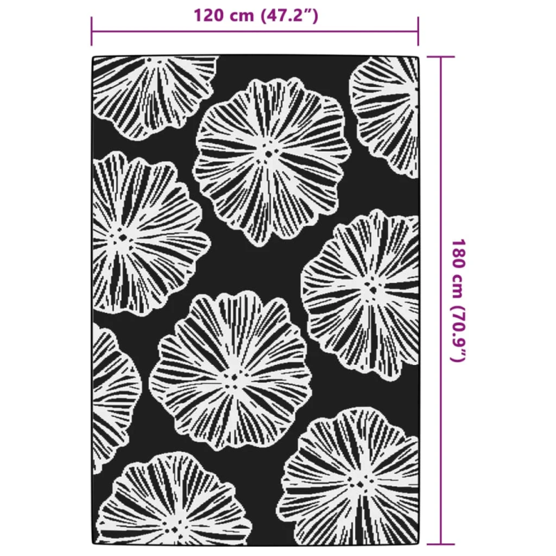 vidaXL Āra paklājs ARAKIL Zaļš 120x180 cm PP