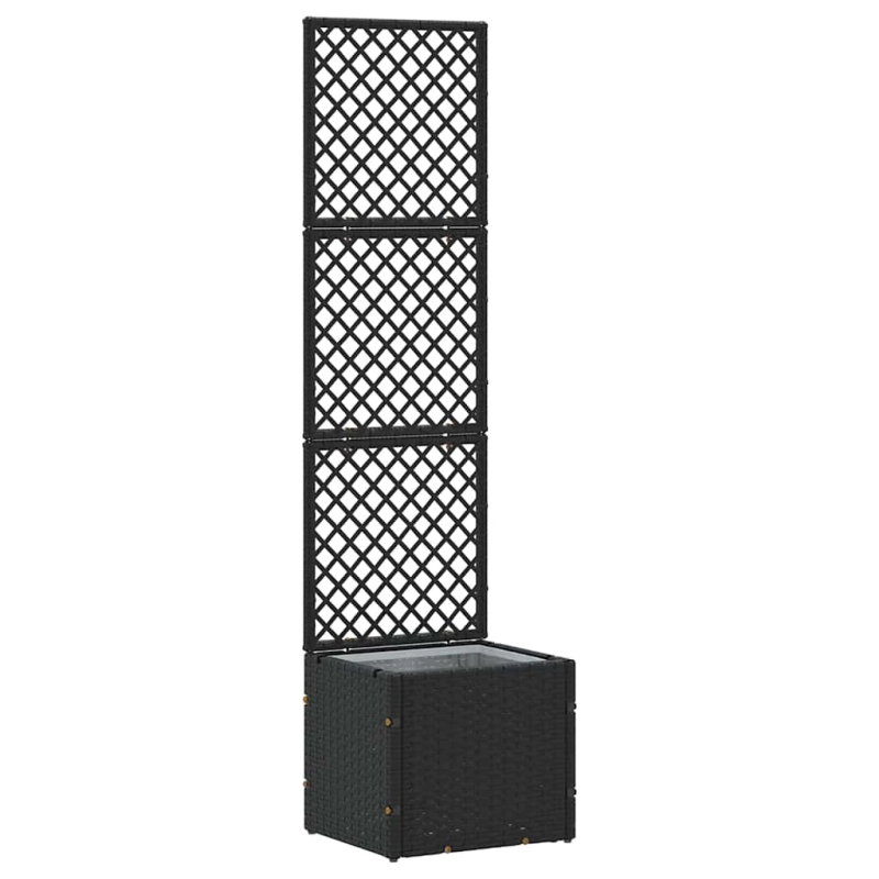 vidaXL Dārza stādītājs Melna 35 x 30 x 135 cm Metāla