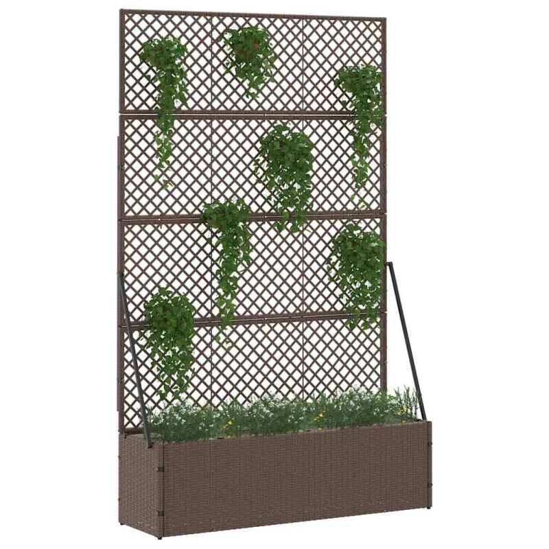 vidaXL Dārza stādītājs Brūna 105 x 30 x 170 cm Metāla