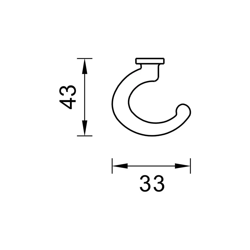 Sienas drēbju pakaramais Domoletti Wk12, hroma krās.