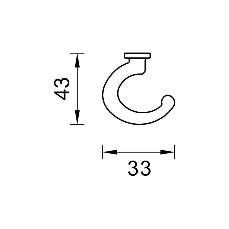 Sienas drēbju pakaramais Domoletti Wk12, niķeļa