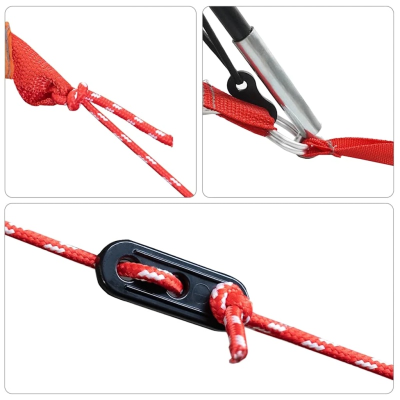 vidaXL kempinga telts 3 personām, pelēka, oranža, ūdensnecaurlaidīga