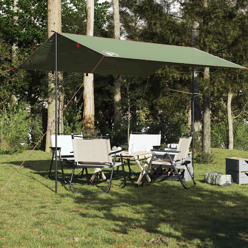 vidaXL tents, zaļa, 360x294 cm, ūdensizturīga