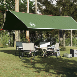 vidaXL kempinga tents, zaļa, 500x294 cm, ūdensizturīga