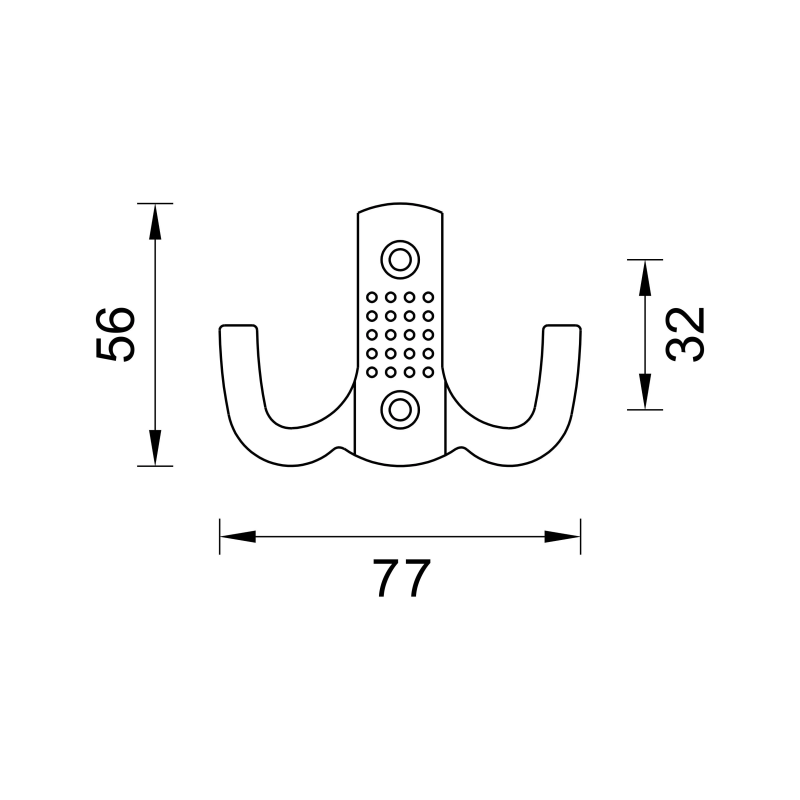 Mēbeļu pakaramais z-341 mat.hroma krāsa