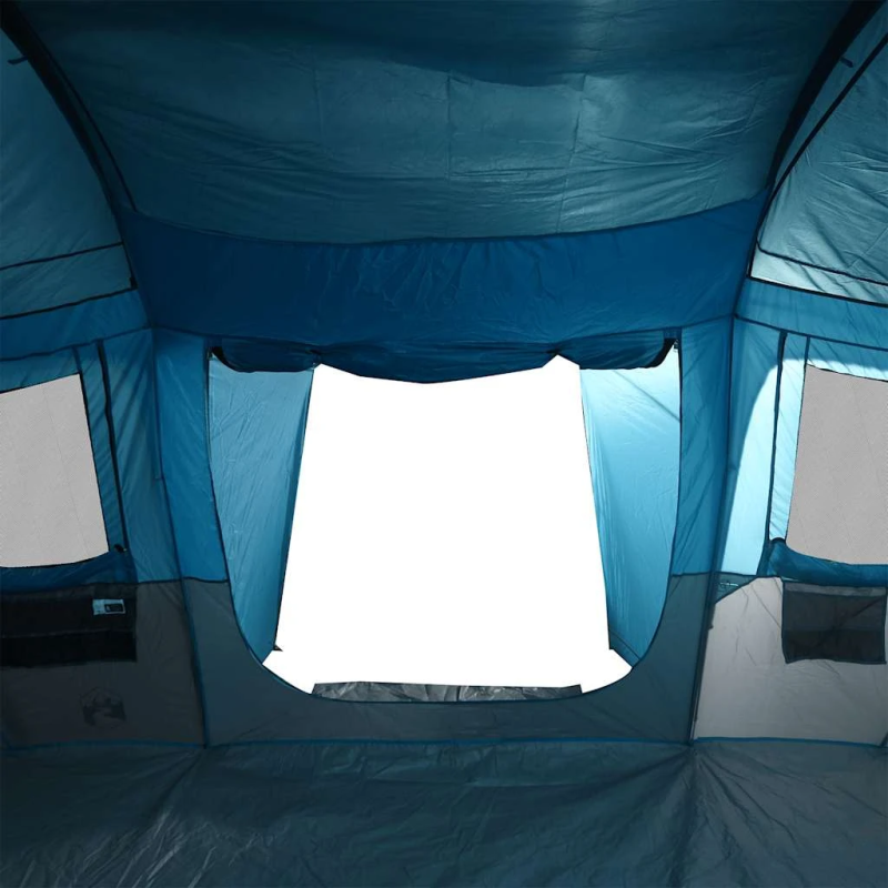 vidaXL ģimenes telts, tuneļa, 16 personām, zila, ūdensnecaurlaidīga