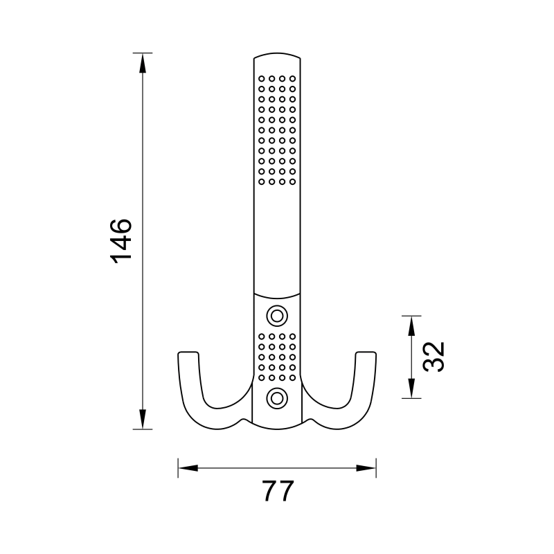 Mēbeļu pakaramais z-355 mat.hroma krāsa