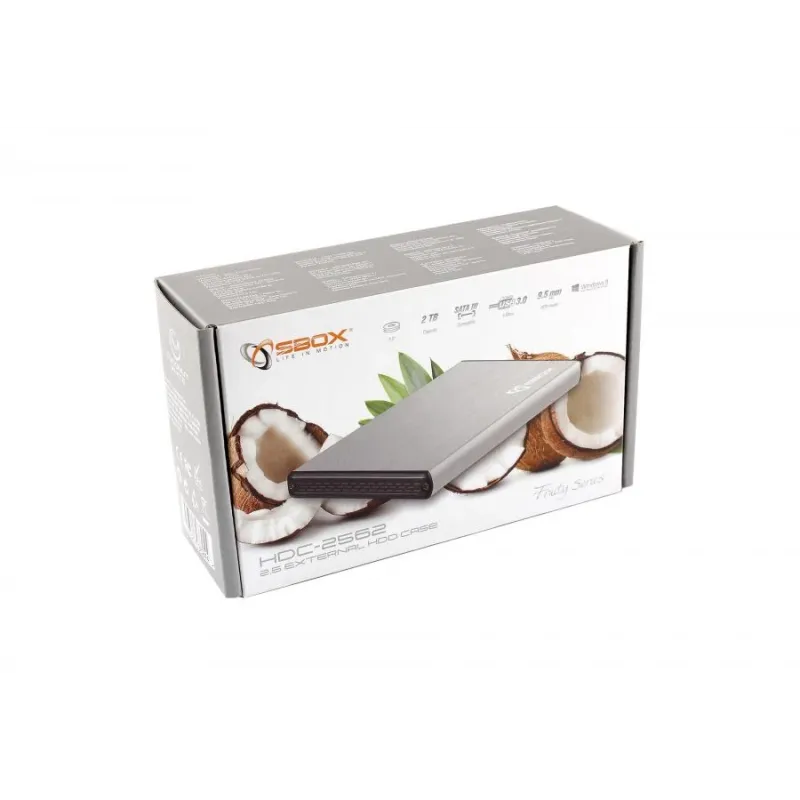 Sbox HDC-2562S 2.5 External HDD Case Silver