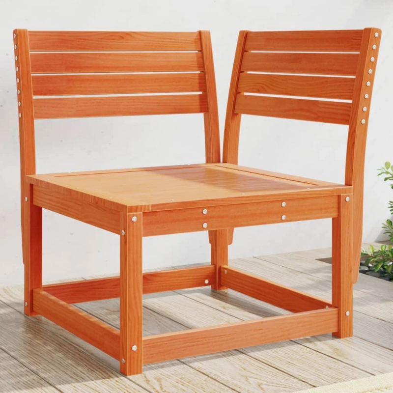 vidaXL dārza stūra dīvāns, vaska brūnas, 73x73x78cm, priedes masīvkoks