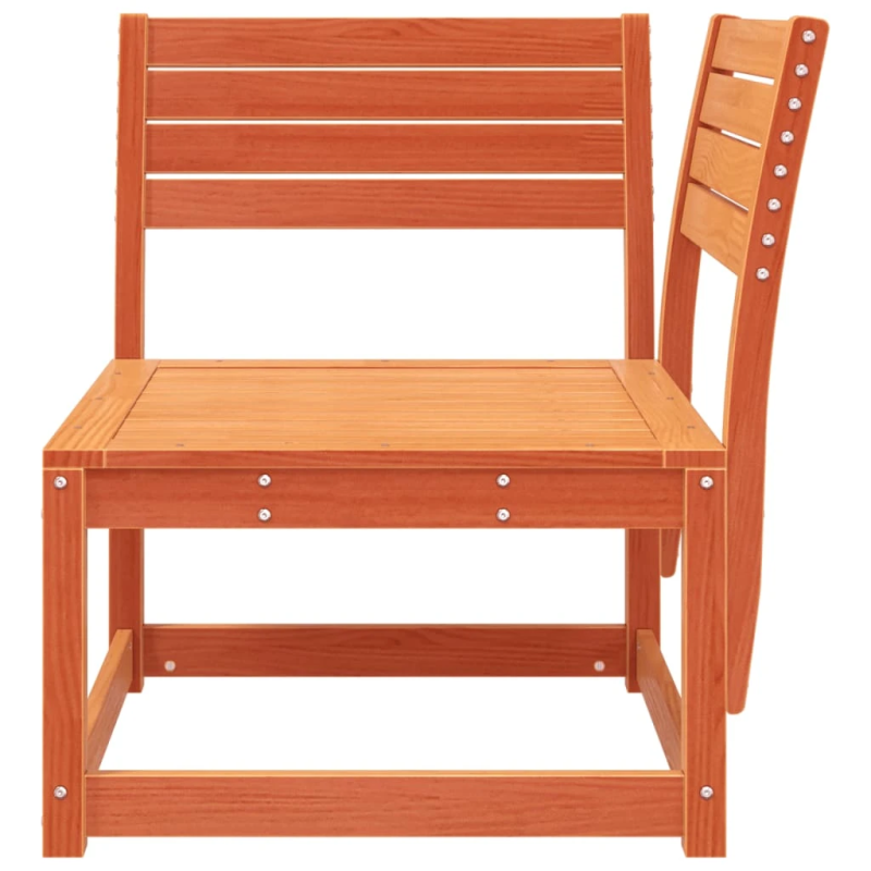 vidaXL dārza stūra dīvāns, vaska brūnas, 73x73x78cm, priedes masīvkoks