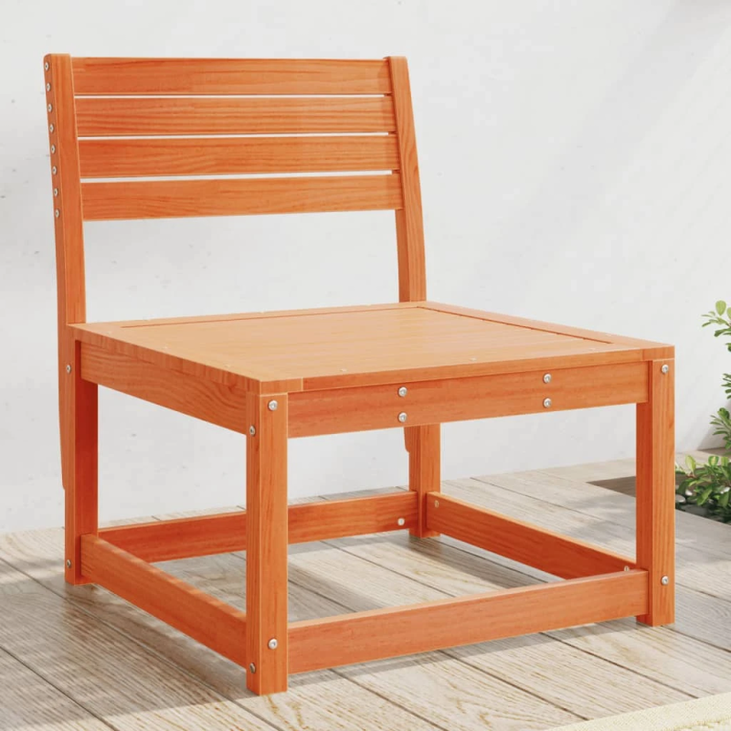 vidaXL dārza dīvāns, vaska brūns, priedes masīvkoks