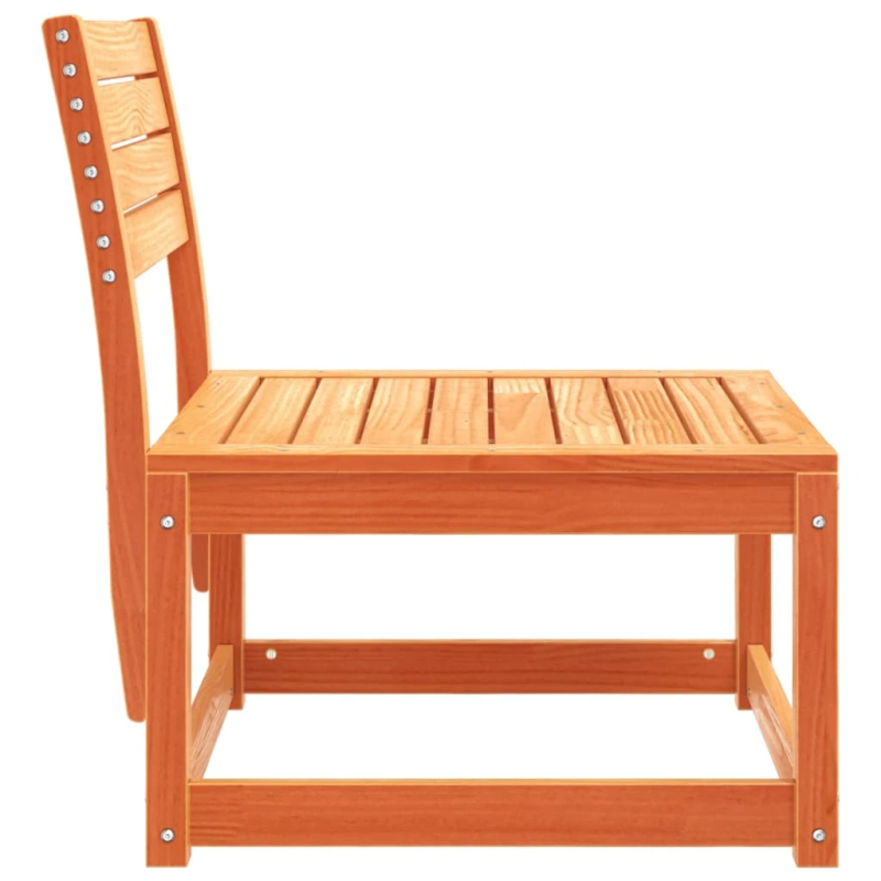 vidaXL dārza dīvāns, vaska brūns, priedes masīvkoks