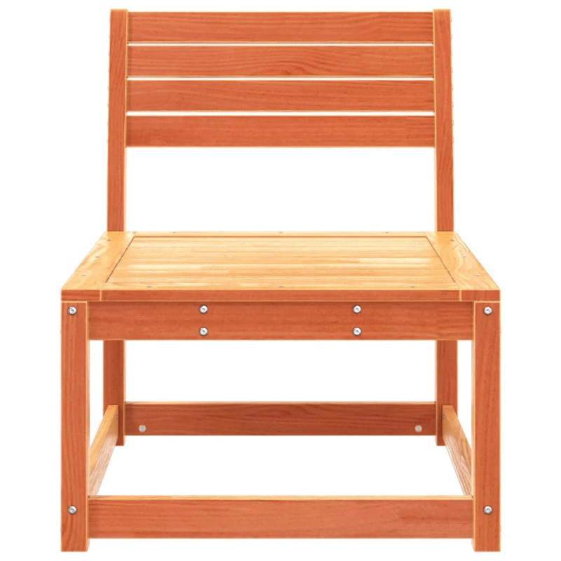 vidaXL dārza dīvāns, vaska brūns, priedes masīvkoks