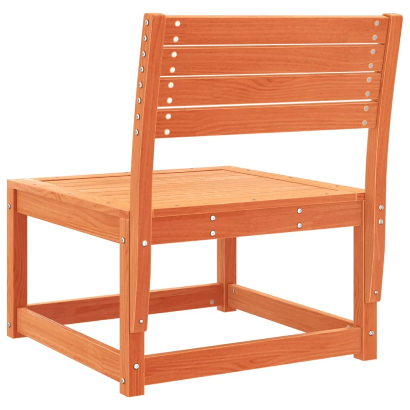 vidaXL dārza dīvāns, vaska brūns, priedes masīvkoks