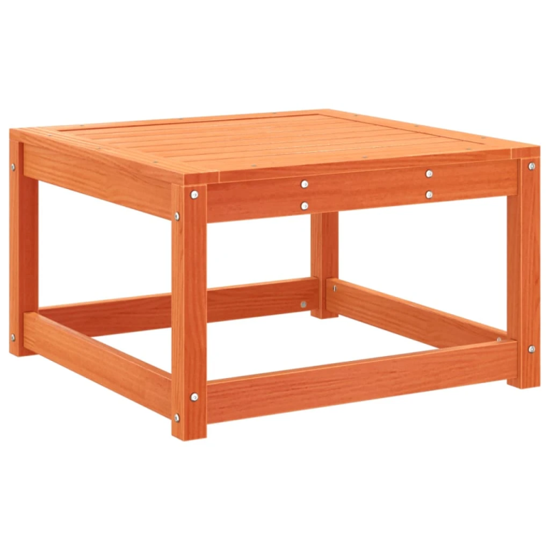 vidaXL dārza kājsoliņš, vaska brūns, priedes masīvkoks