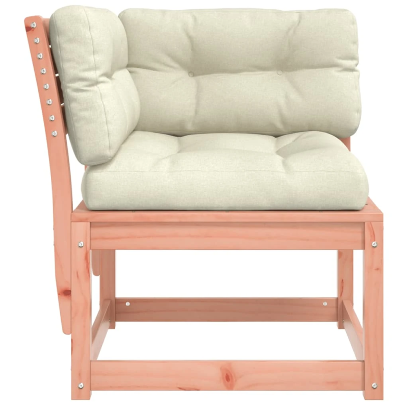 vidaXL dārza stūra dīvāns ar matračiem, 73x73x78 cm, egles masīvkoks