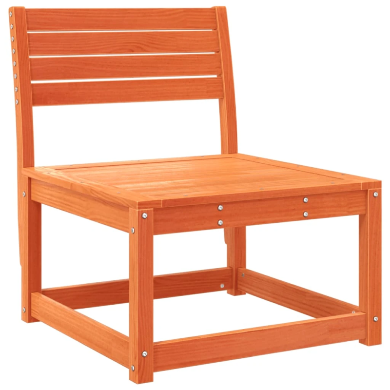 vidaXL dārza dīvāns ar matračiem, vaska brūnas priedes koks