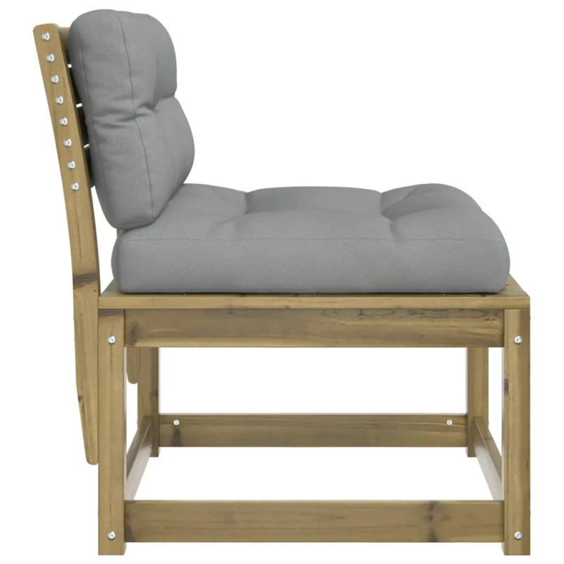 vidaXL dārza dīvāns ar matračiem, impregnēts priedes koks