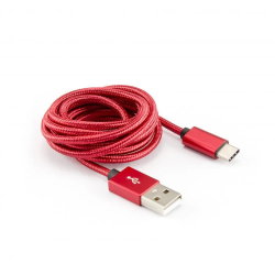 Sbox USB- Type-C M-M 1.5m CTYPE-1.5R Strawberry Red