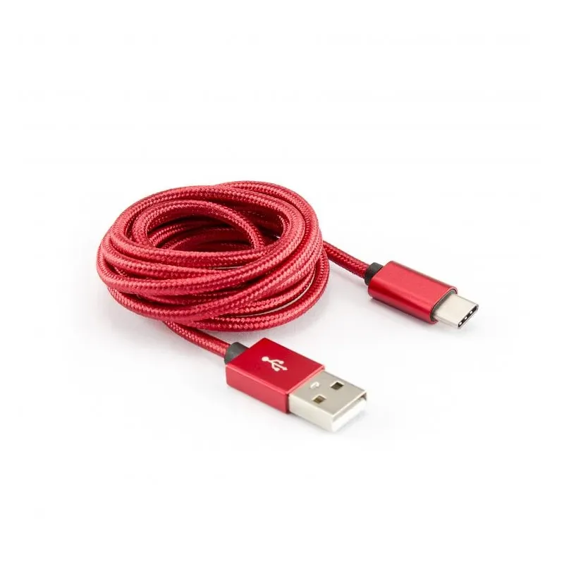 Sbox USB- Type-C M-M 1.5m CTYPE-1.5R Strawberry Red