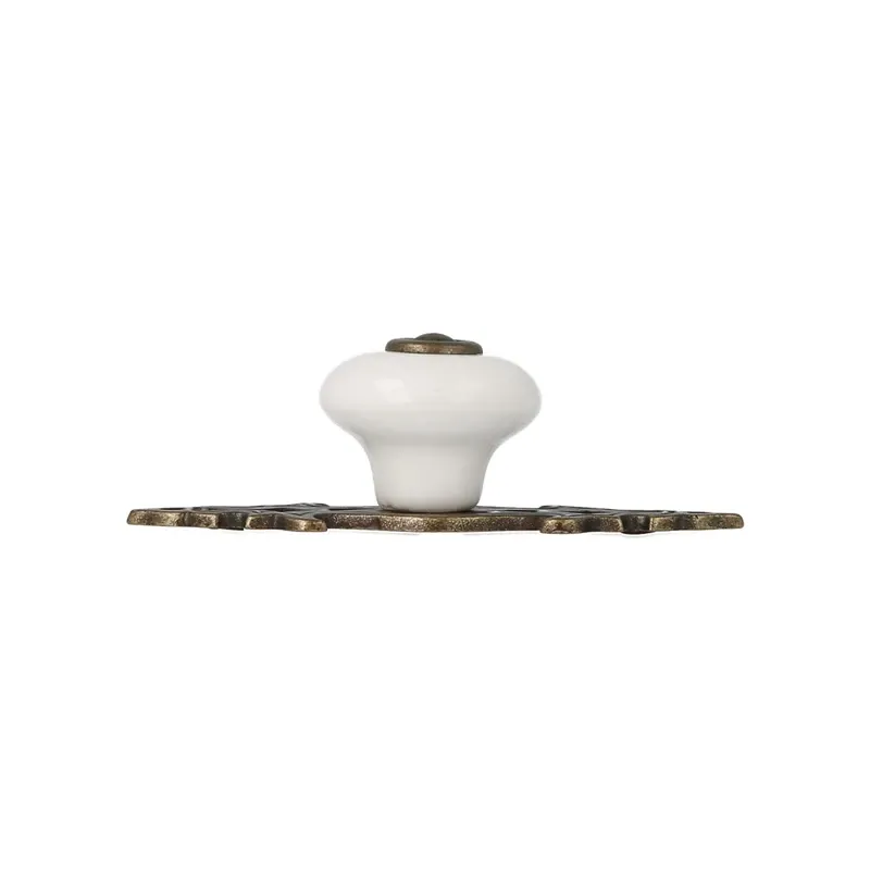 Furniture knob d31 7-827.32 white ab