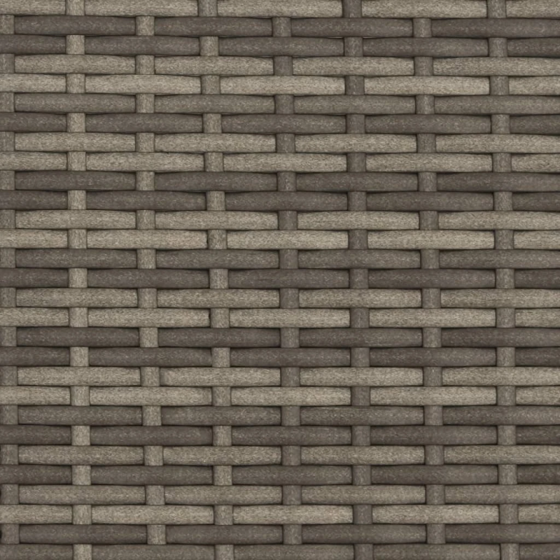 vidaXL sauļošanās krēsls ar matračiem, PE rotangpalma, pelēks