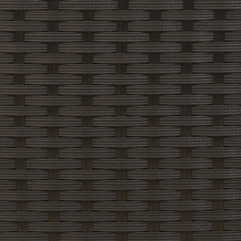 vidaXL sauļošanās zvilnis ar matračiem, melns, PE rotangpalma