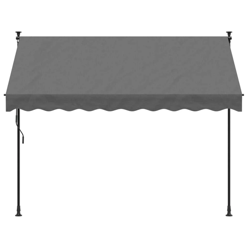vidaXL izvelkama markīze, 250x150 cm, antracītpelēka, audums, tērauds