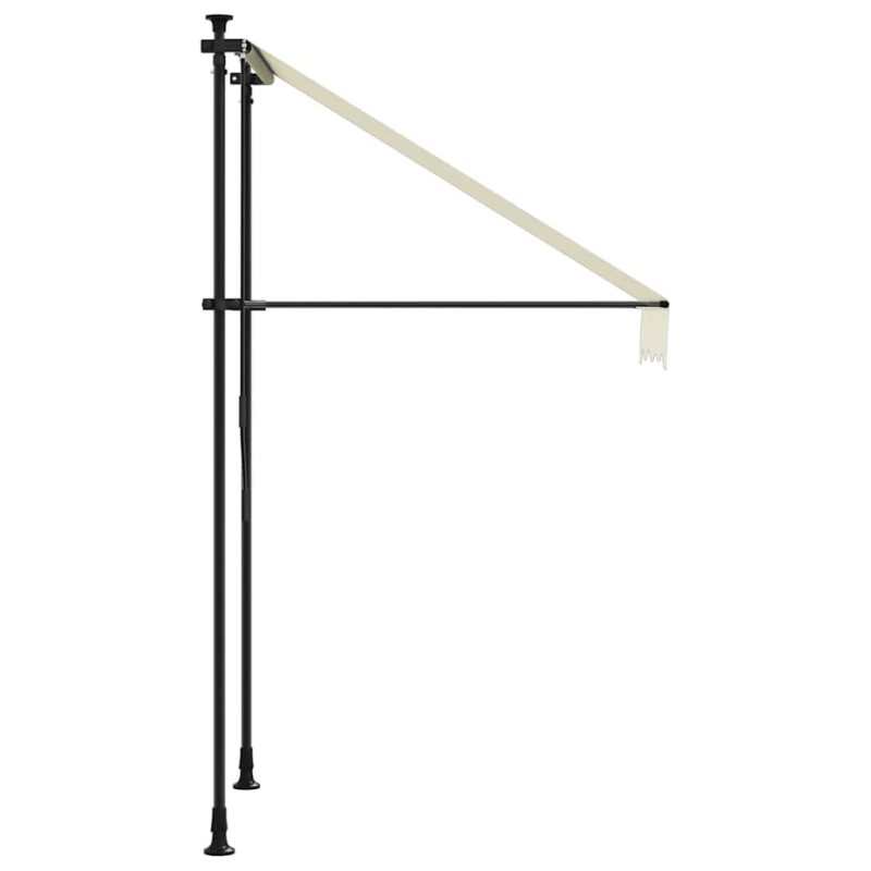 vidaXL izvelkama markīze, 150x150 cm, krēmkrāsas, audums, tērauds