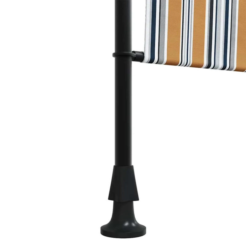 vidaXL āra ruļļu žalūzija, 150x270cm, dzeltena, balta, audums, tērauds