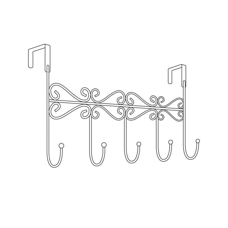 Hanger 5 hooks d5 2-c1039.18 black