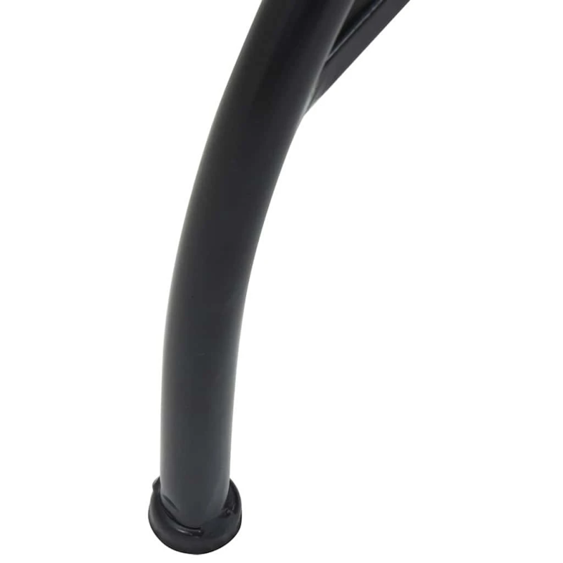 vidaXL mozaīkas bistro mēbeles, melns ar baltu, dzelzs, keramika