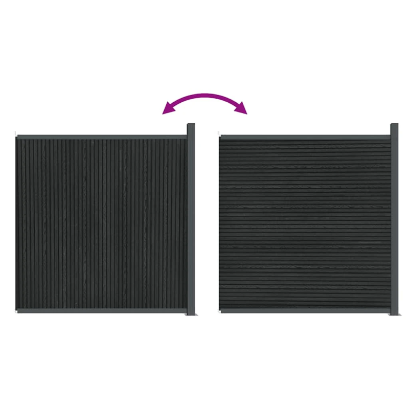 vidaXL žoga panelis, 173x186 cm, pelēks WPC