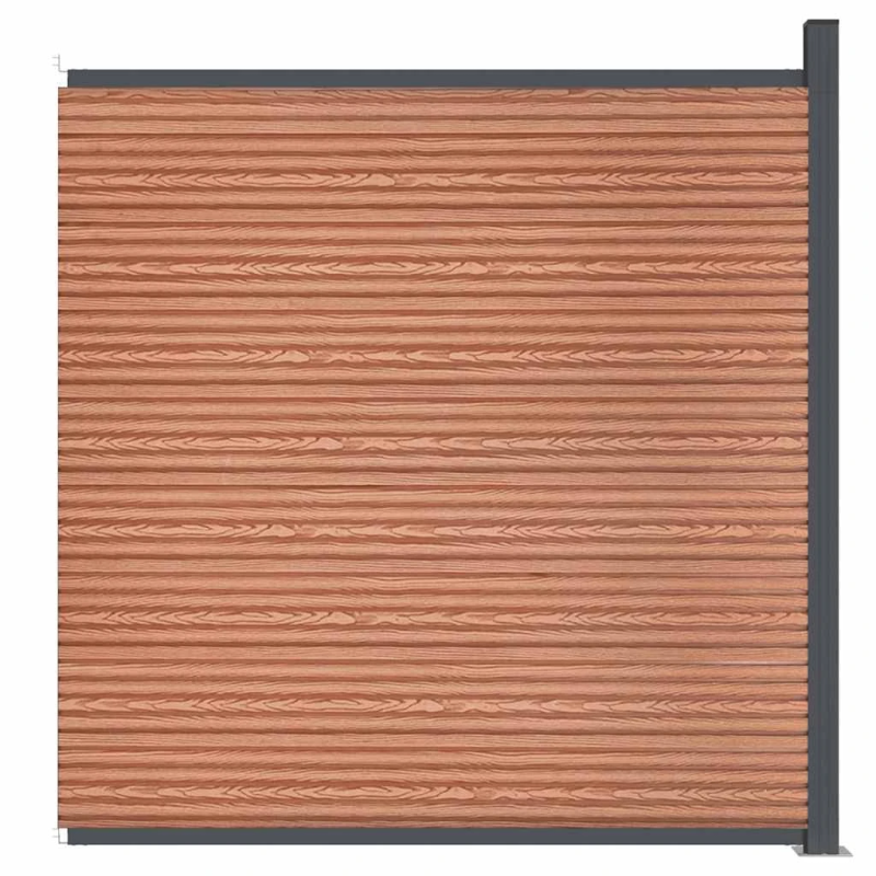 vidaXL žoga panelis, 173x186 cm, brūns WPC