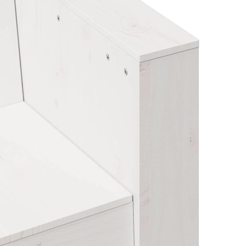 vidaXL trīsvietīgs dārza dīvāns, 189x60x62 cm, balts priedes masīvkoks