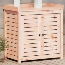 vidaXL stādīšanas galds ar plauktiem, 82,5x50x86,5 cm, egles masīvkoks