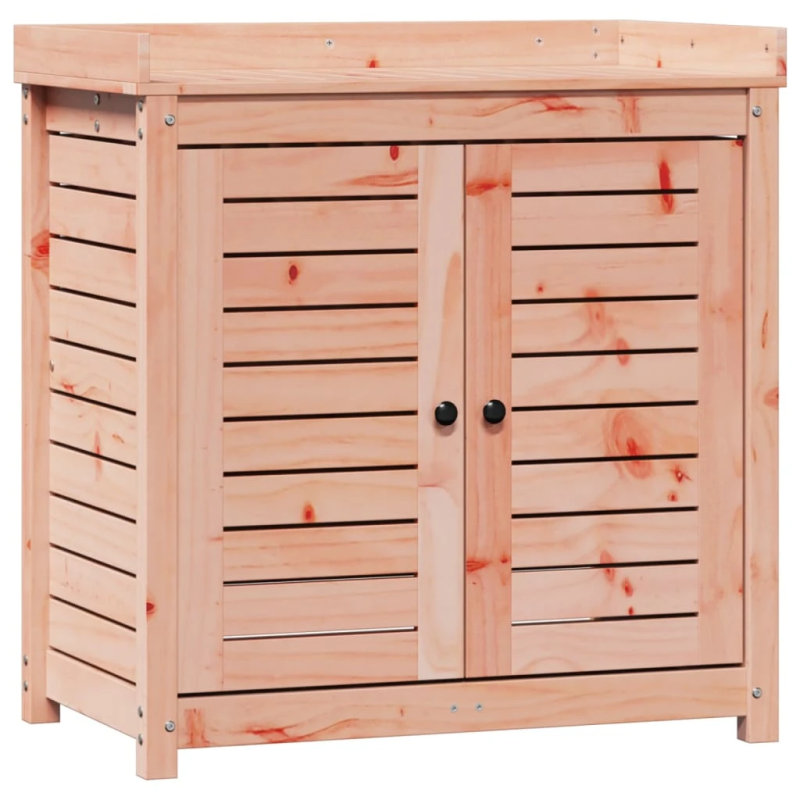 vidaXL stādīšanas galds ar plauktiem, 82,5x50x86,5 cm, egles masīvkoks