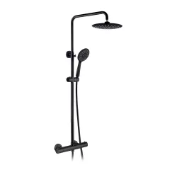 Thermo shower column in black